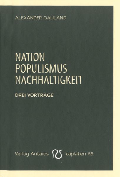 Nation, Populismus, Nachhaltigkeit