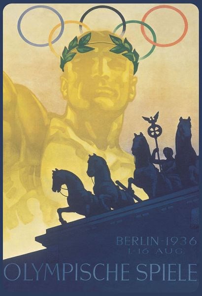 Blechschild "Olympische Spiele 1936"