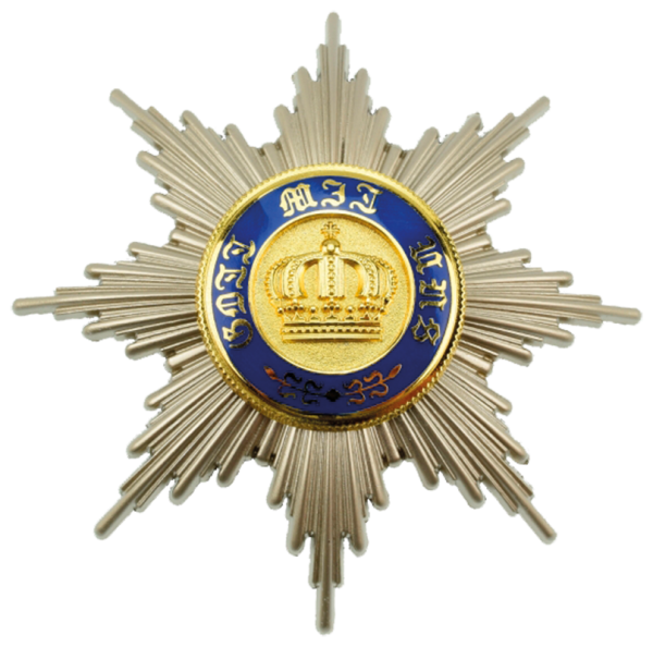 Königlicher Kronen-Orden Bruststern zur 1. Klasse (1869 – 1916)